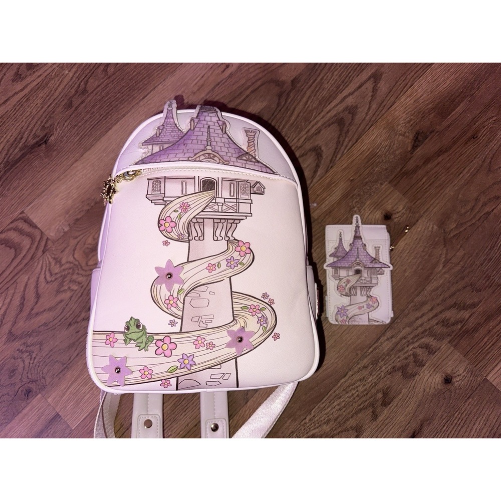 Loungefly Disney Tangled Tower Mini Backpack W/Cardholder